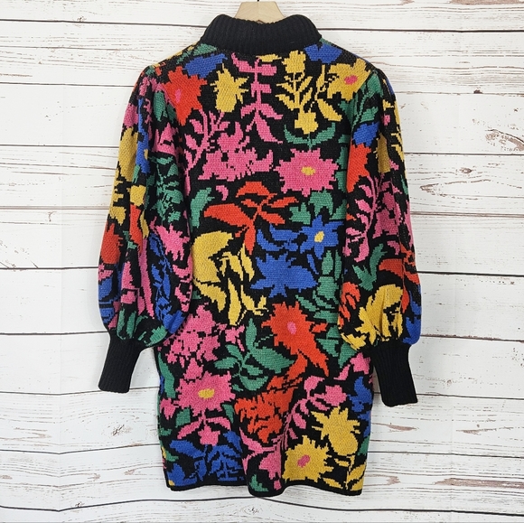 Farm Rio | Tropical Garden Sweater Dress NWT - Picture 4 of 7